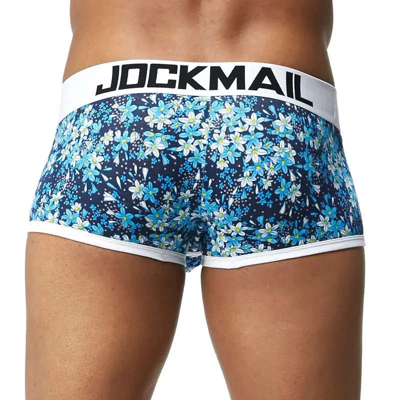 JOCKMAIL, боксеры, дышащее хлопковое сексуальное мужское нижнее белье, u-образный выпуклый мешочек, мужское нижнее белье, натуральный принт с героями мультфильмов, Молодежные трусы-боксеры для больших мальчиков