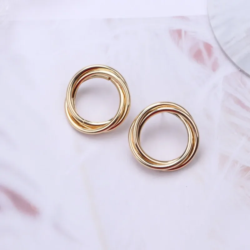 Женские винтажные серьги гвоздики ZA золотистые и Серебристые в богемном стиле