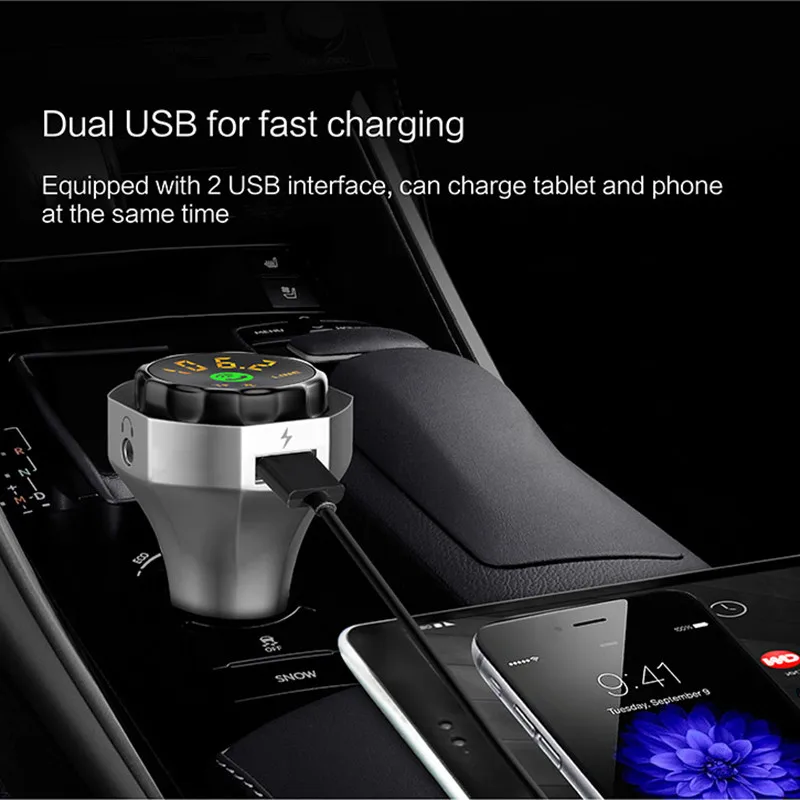DOITOP Bluetooth 4 2 MP3 плеер двойной USB автомобильный Радио FM Handfree безопасность Молоток