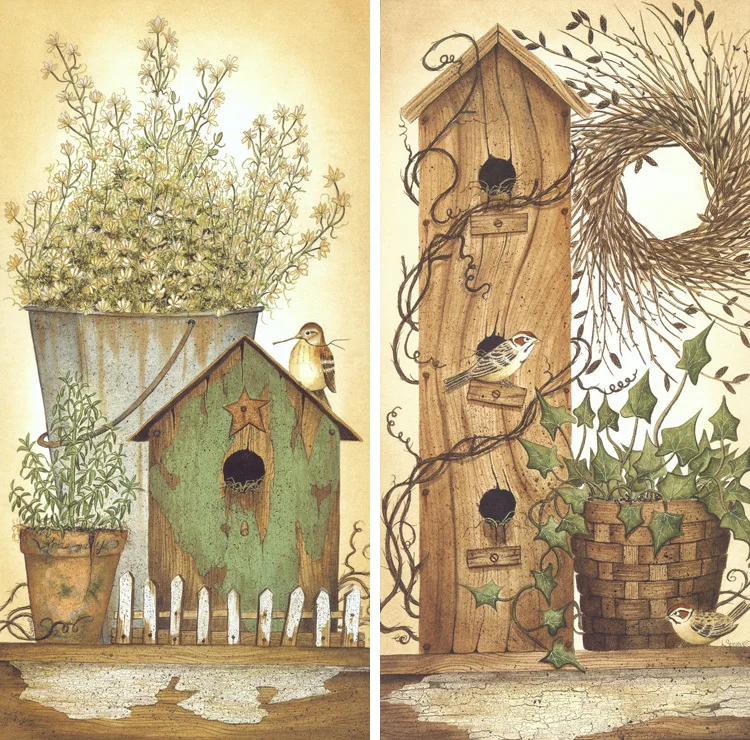 Настенный декор для свадебной комнаты безрамные холщовые картины 2 панели