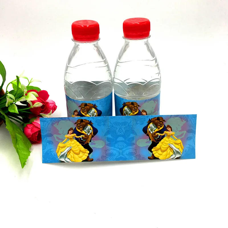 6 шт./лот бутылка для воды с изображением красавицы и чудовища Детские вечерние
