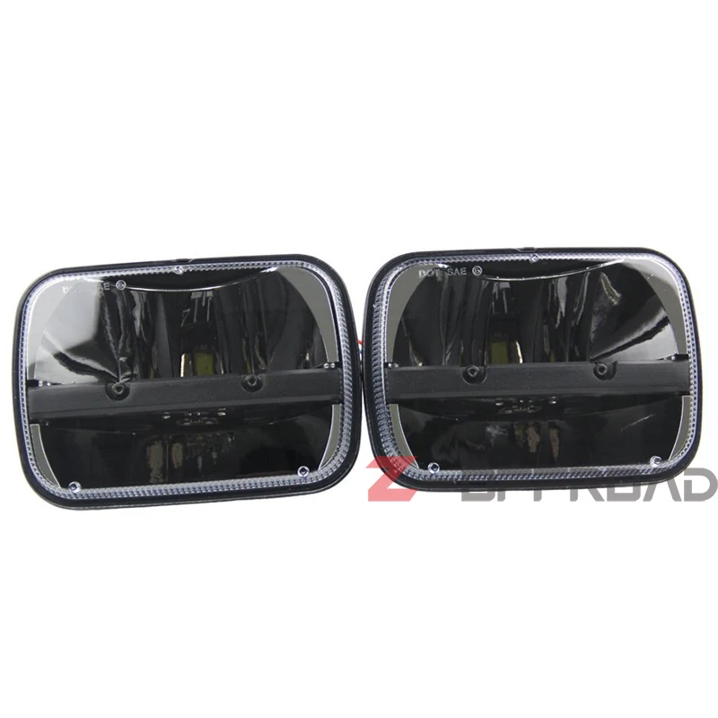 Для Jeep Cherokee 5x7 &quotчерный квадрат LED грузовик запечатанный луч фары в сборе 6x7