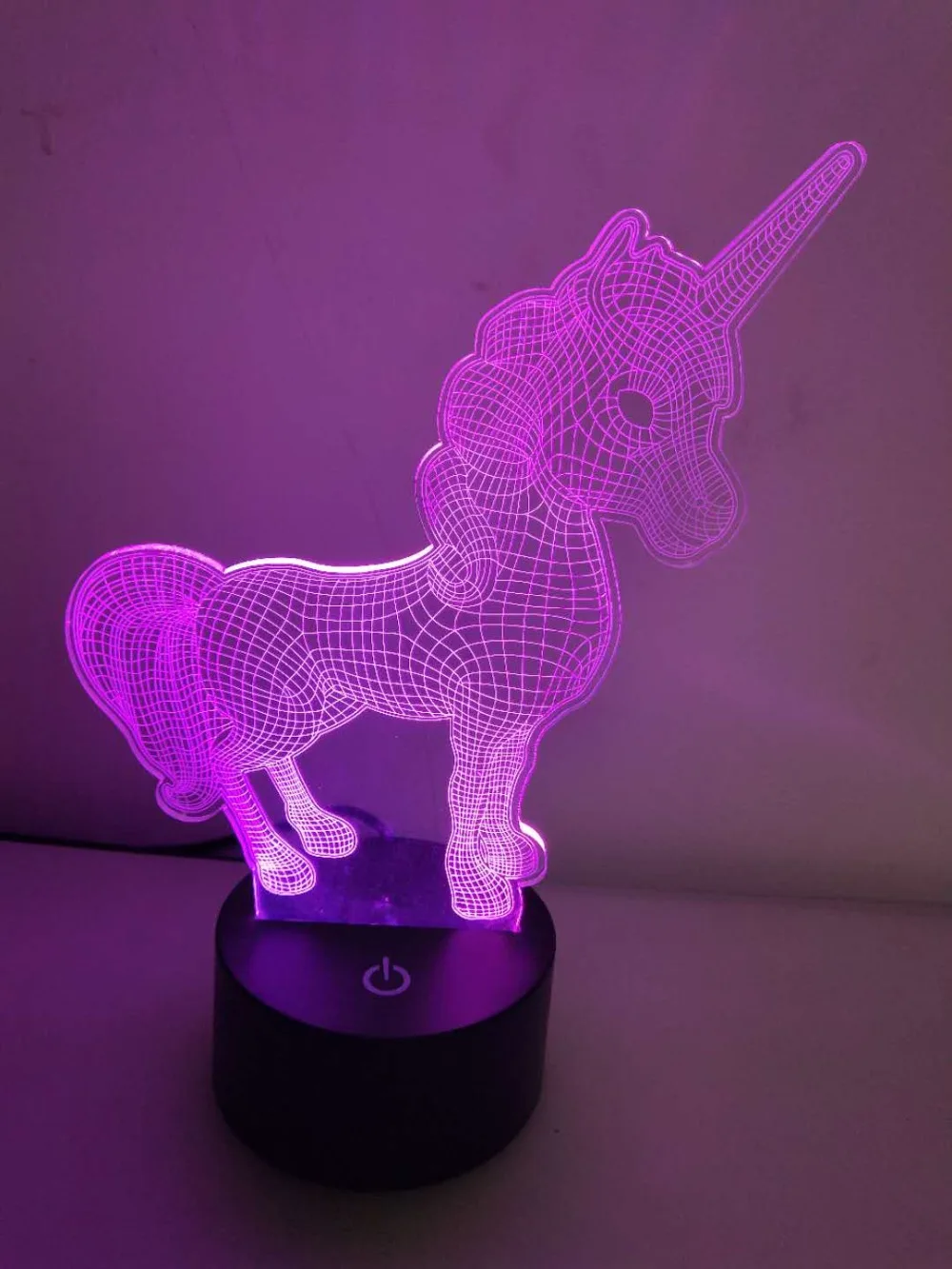 Новинка дропшиппинг 3D ночник светильник единорог иллюзия 7 видов цветов