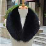 Темно-серый Новинка, зимний шарф из натурального меха, унисекс, Воротник из натурального Лисьего меха, кашемировое пальто, пальто с меховым воротником - Цвет: Темно-серый