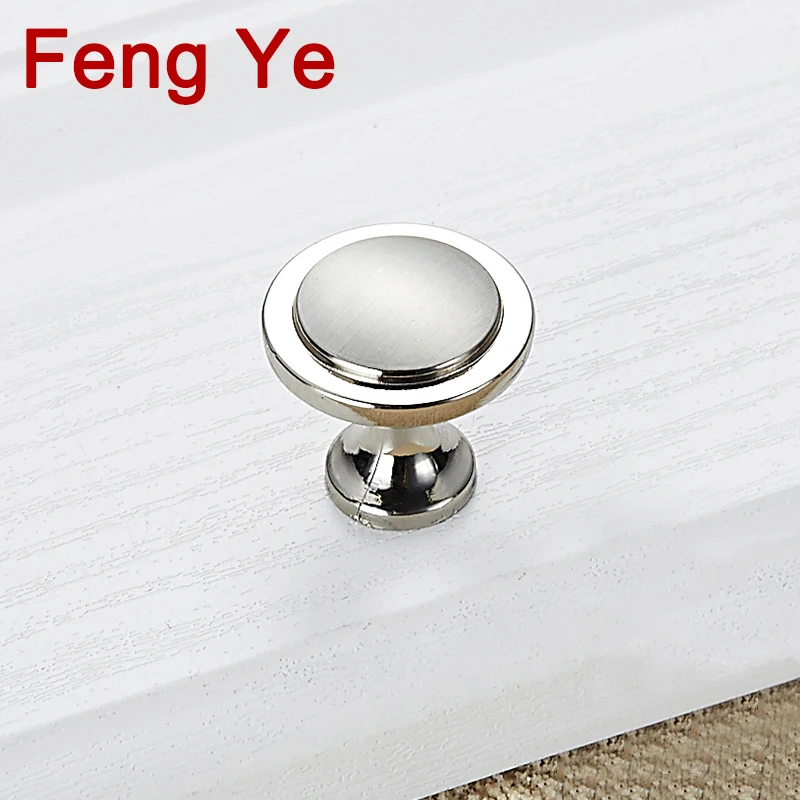 Feng Ye Handle Zinc Alloy Modern Silvery Handles Simplicity Door knob Cabinet Furniture Drawer Kitchen Closet Dresser Knobs Pull|Ручки
