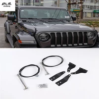 1lot metal front wire harness hood decoration cover for 2018 jeep wrangler jl car accessories