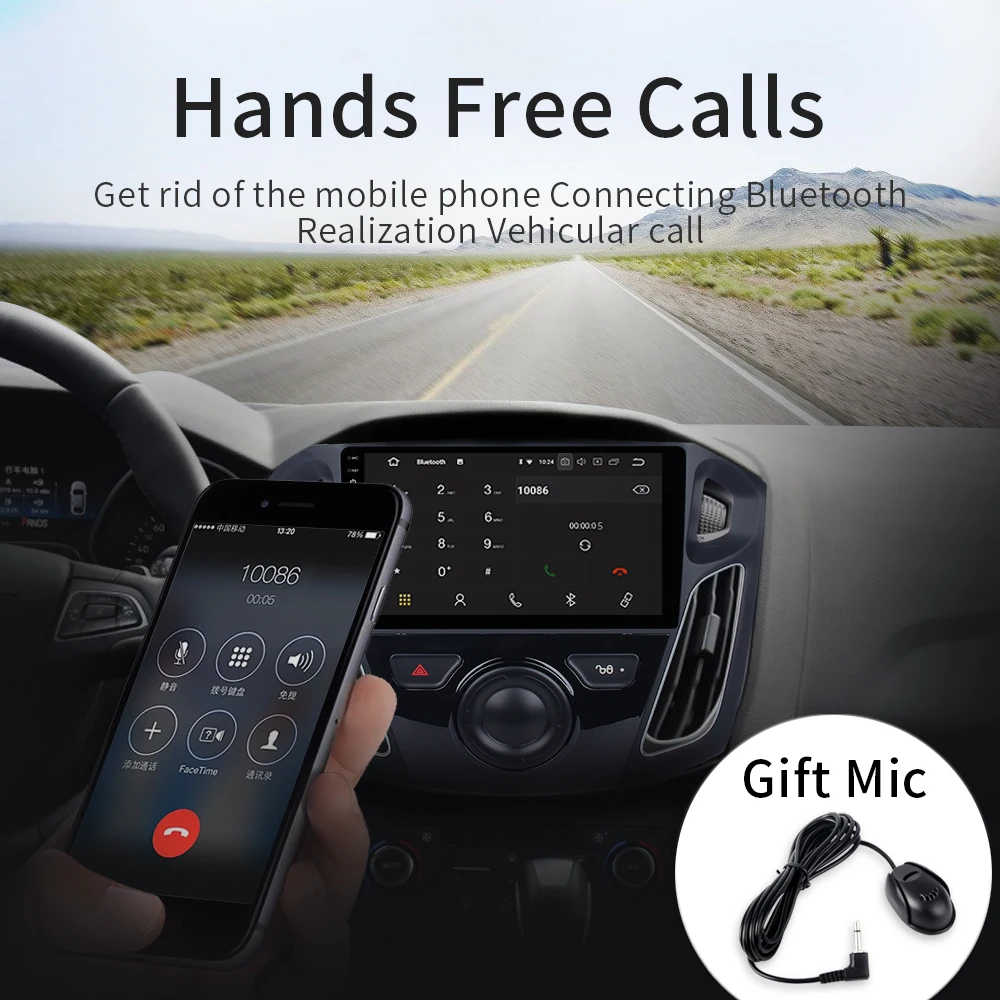 Автомагнитола для Ford Focus 2012 2013 2014 2015 Android 8 0 радио IPS экран Wi Fi RDS навигация