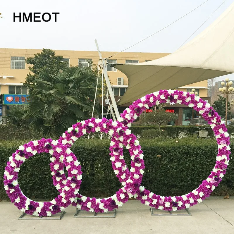 Новый свадебный реквизит DIY железное кольцо полка имитация цветок настенная