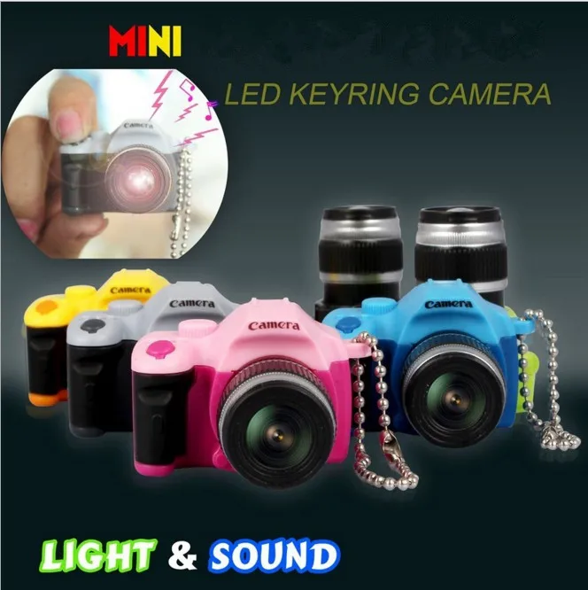 Мода моделирование SLR Камера Брелоки для ключей брелок светодиодный свет