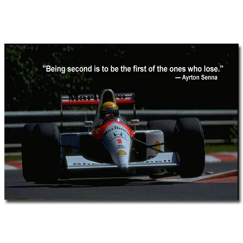 Ayrton Senna da Silva F1 Racer Art Шелковый плакат с принтом 13x20 24x36 дюймов Спортивные картинки