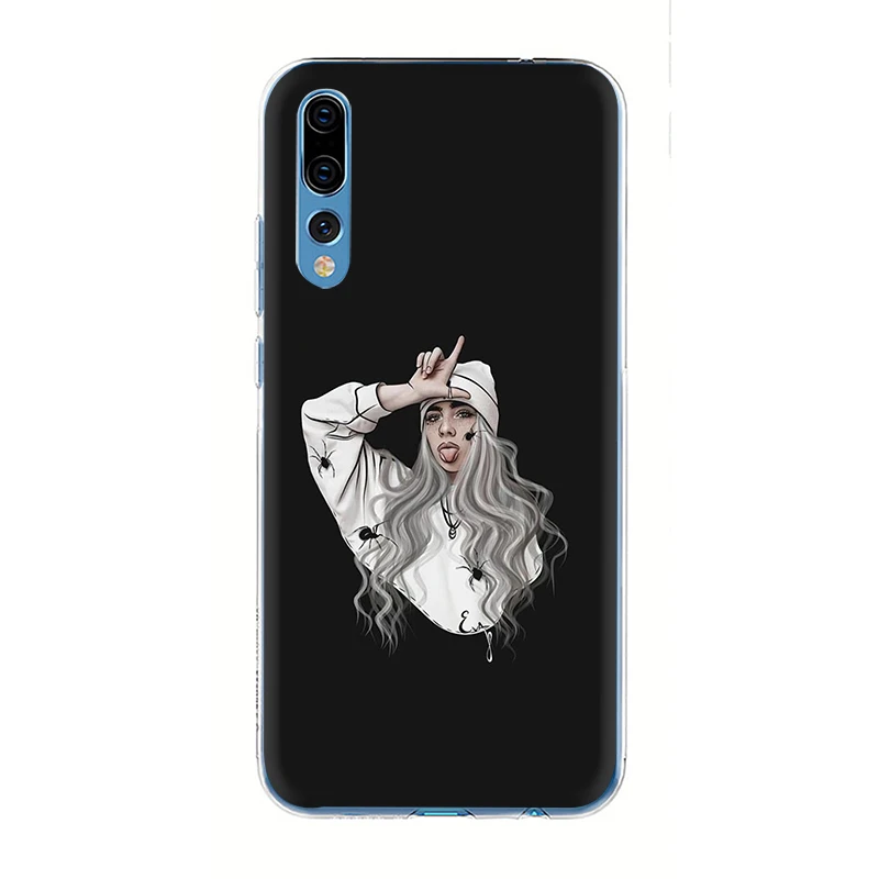 H2 Billie Eilish Горячая музыка певица Жесткий телефон чехол для Huawei P8 P9 P10 P20 P30 Pro Lite Mini P Smart Z Plus - Цвет: H2