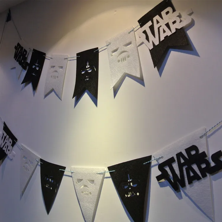 Starwars 3 метра войлочный флаг на день рождения вечерние украшения баннер овсянка