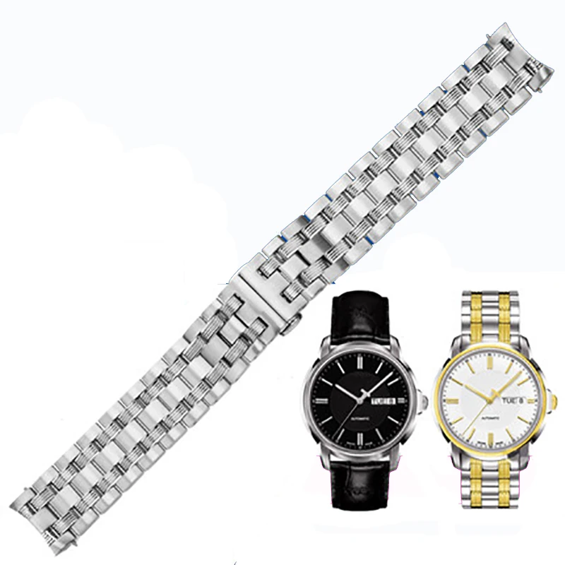 Ремешок ISUNZUN из нержавеющей стали для часов Omega Tissot 1853 T065.430A металлический браслет