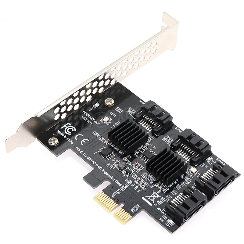 4 порта SATA 3,0 Для PCIe Плата расширения PCI express PCI e SATA адаптер PCI-e SATA 3 конвертер с теплоотвода для ПК IPFS