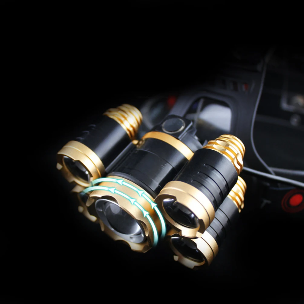 LEDGLE Zoomable Headlamp Cree T6 USB Rechargeable LED Headlights Ultra-bright Headlamps for Outdoor Lighting 4 Modes White Light | Лампы и