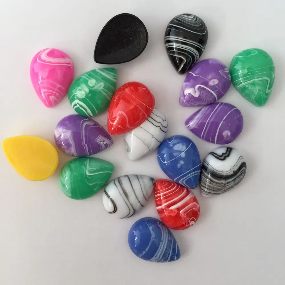 New 25pcs Resin 10*14mm Irregular texture teardrop half beads Flatback stone scrapbook DIY buttons ornaments | Украшения и