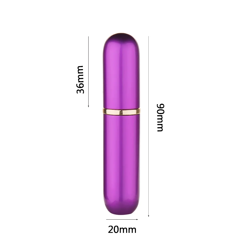 MUB-5ml, портативный мини многоразовый флакон для духов, эфирное масло, металлический роликовый шар, пустой контейнер для путешествий, герметичный рулон бутылок