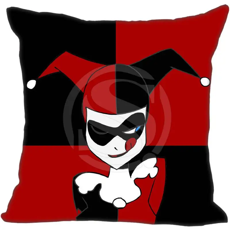 Горячая Распродажа пользовательские Harley Quinn черный красный наволочка 35X35 см(с одной стороны) чехлы на подушки для дома Наволочки
