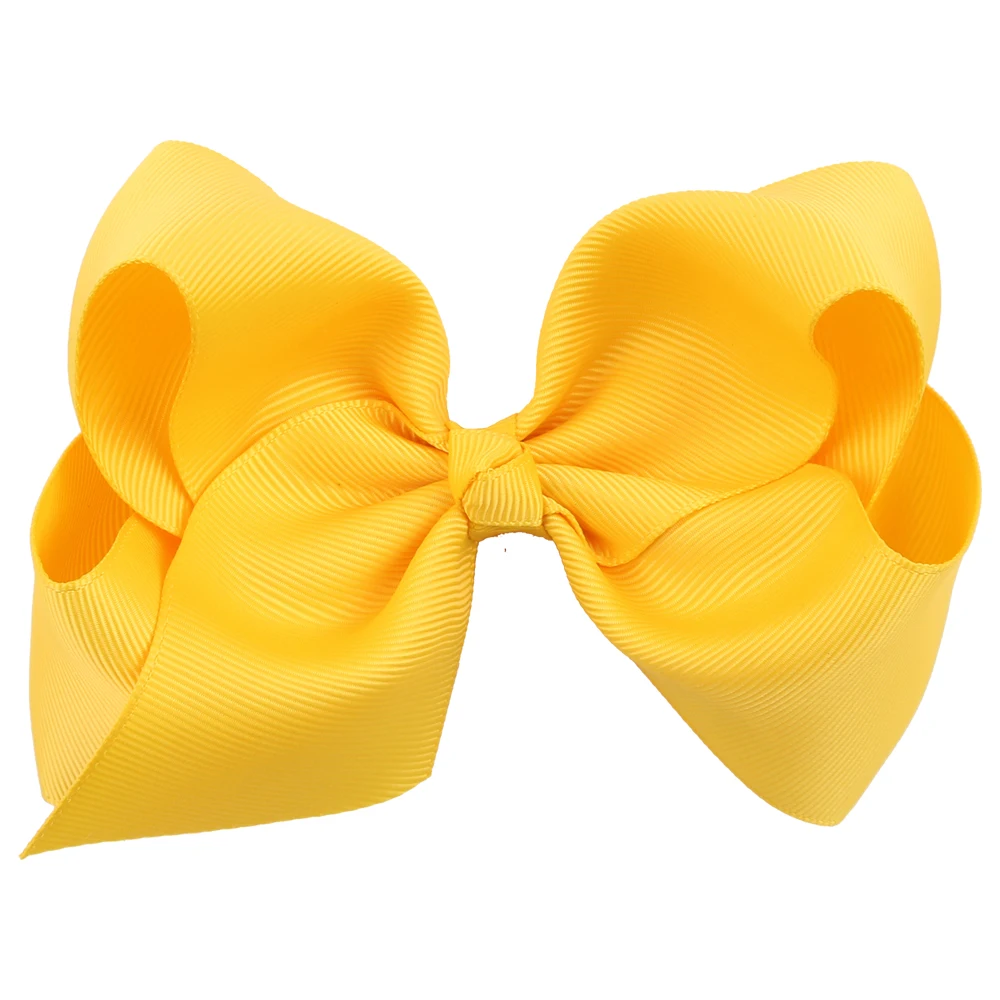10pcs/lot 5 Inch Big Hair Bow Girls Solid Ribbon Bows With Clip Boutique Hairpin kids Accessories |