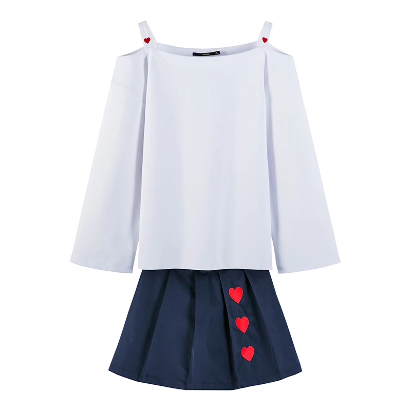 Женские короткие костюмы SEMIR комплект одежды из 2 предметов с открытыми плечами