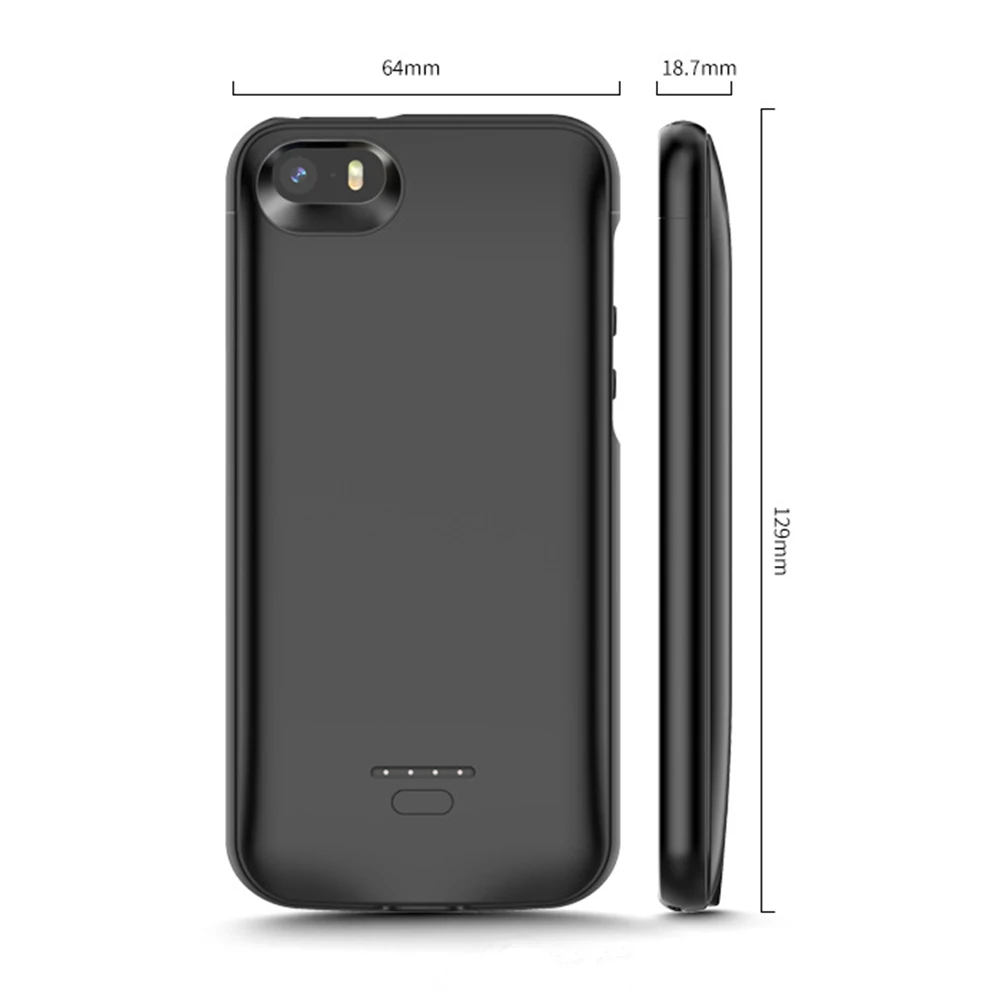 NTSPACE тонкие Чехлы для зарядного устройства iPhone 5 5s 5SE Powerbank чехол 4000 мАч Внешний