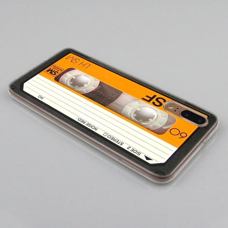 Популярный классический силиконовый чехол со старыми кассетами для Huawei P30 P20 P10 P9