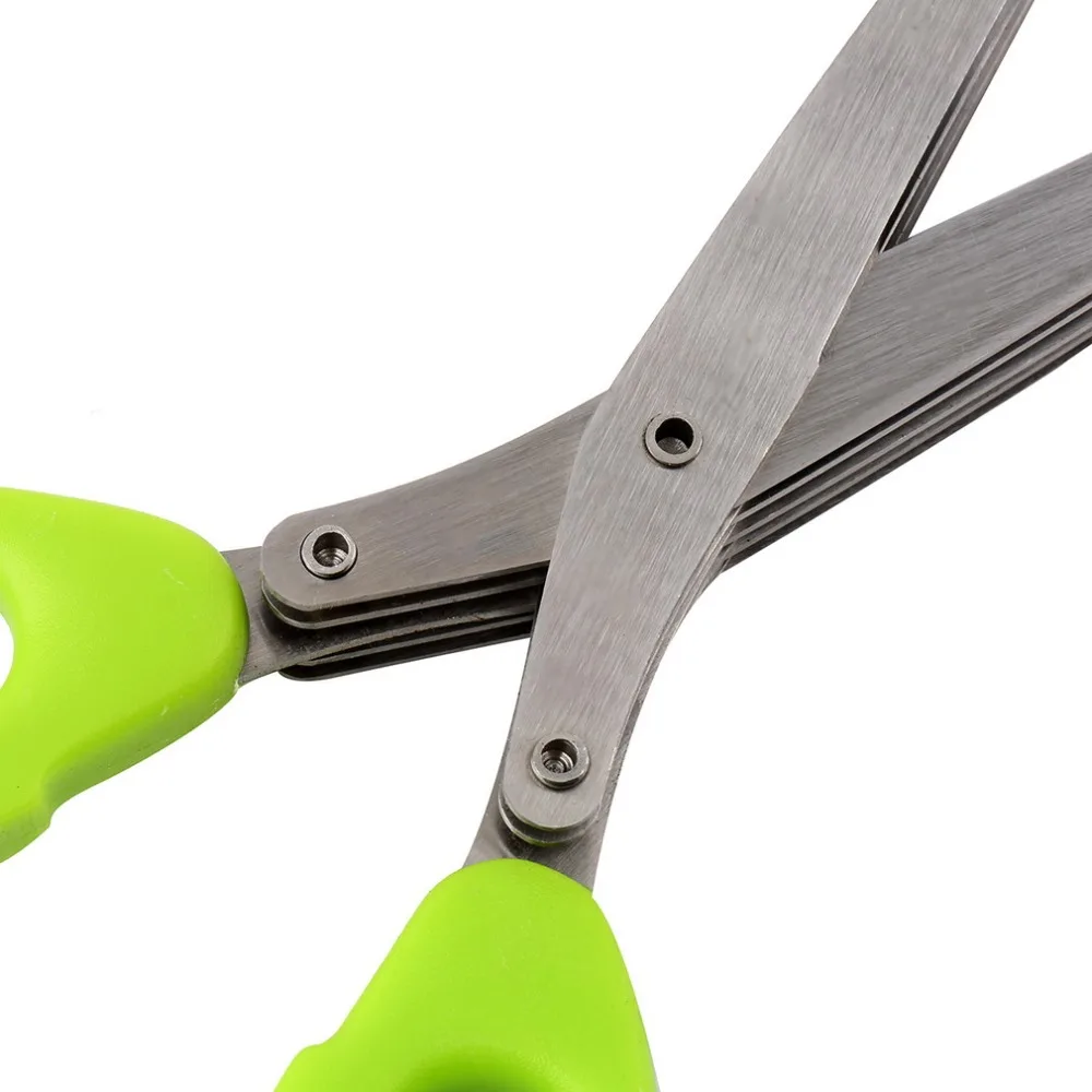 Stainless Steel 5 Layers Scissors Nori Scallion Herbs Kitchen Knife Scissor Shredded Chopped Cutter Tools | Дом и сад