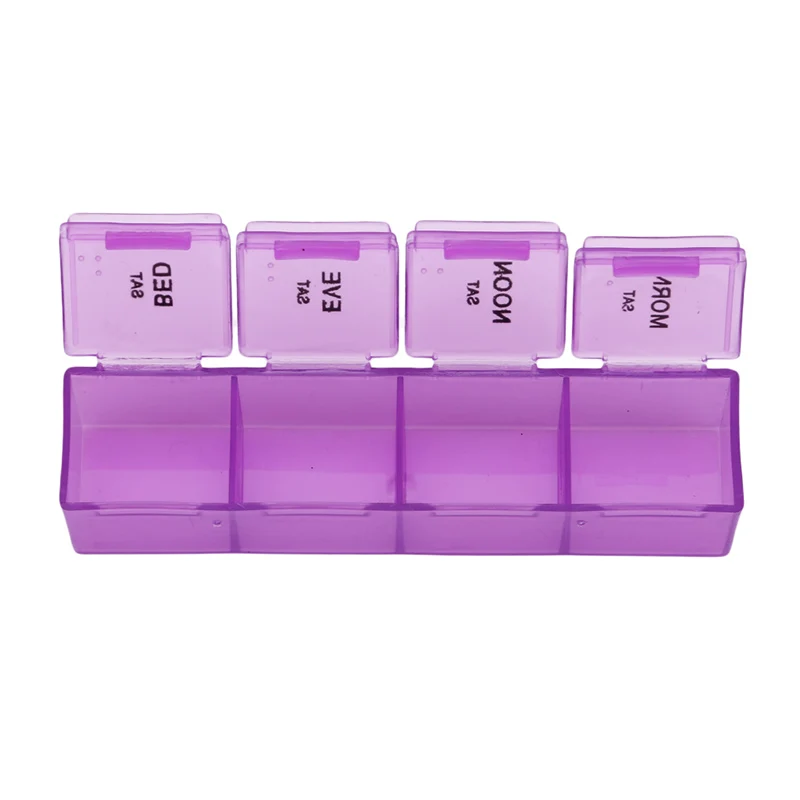 28 Squares Weekly 7 Days PP Tablet Pill Drug Holder Dispenser Medicine Organizer Container Case Household Candy Storage Box | Дом и сад