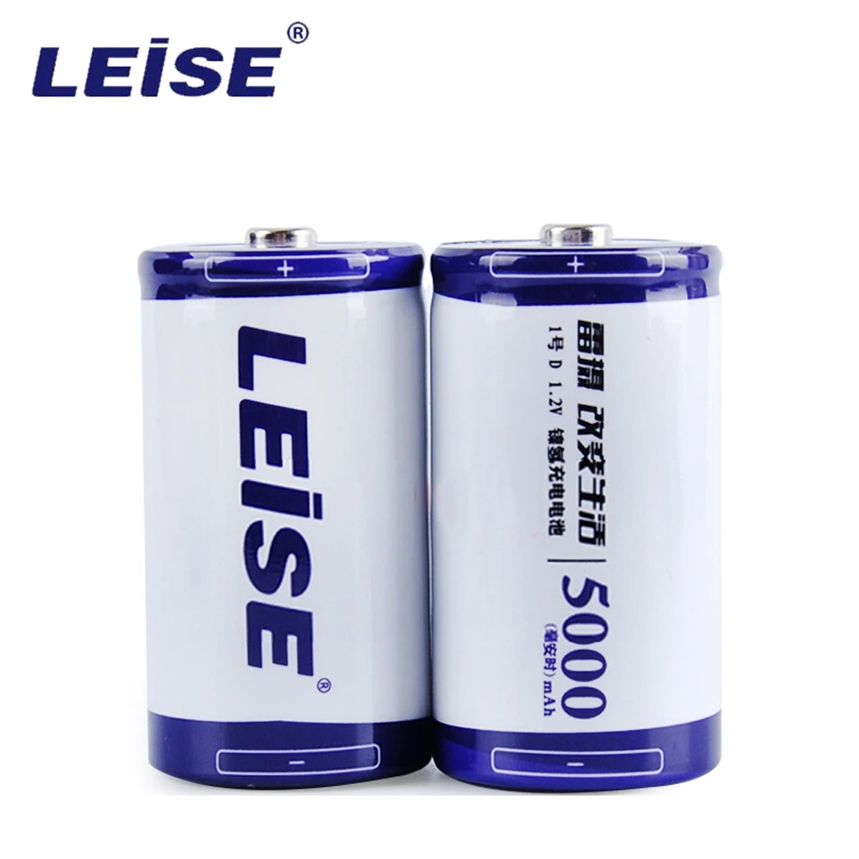 LEISE 2 шт 1 V 5000mAh Ni-MH D размер аккумуляторная батарея с высокой емкостью и прочностью