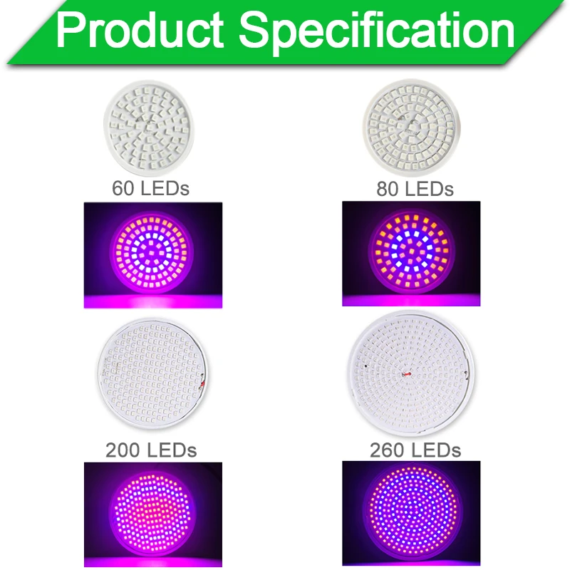 Светодиодная лампа E27 светодиодсветодиодный полного спектра для выращивания