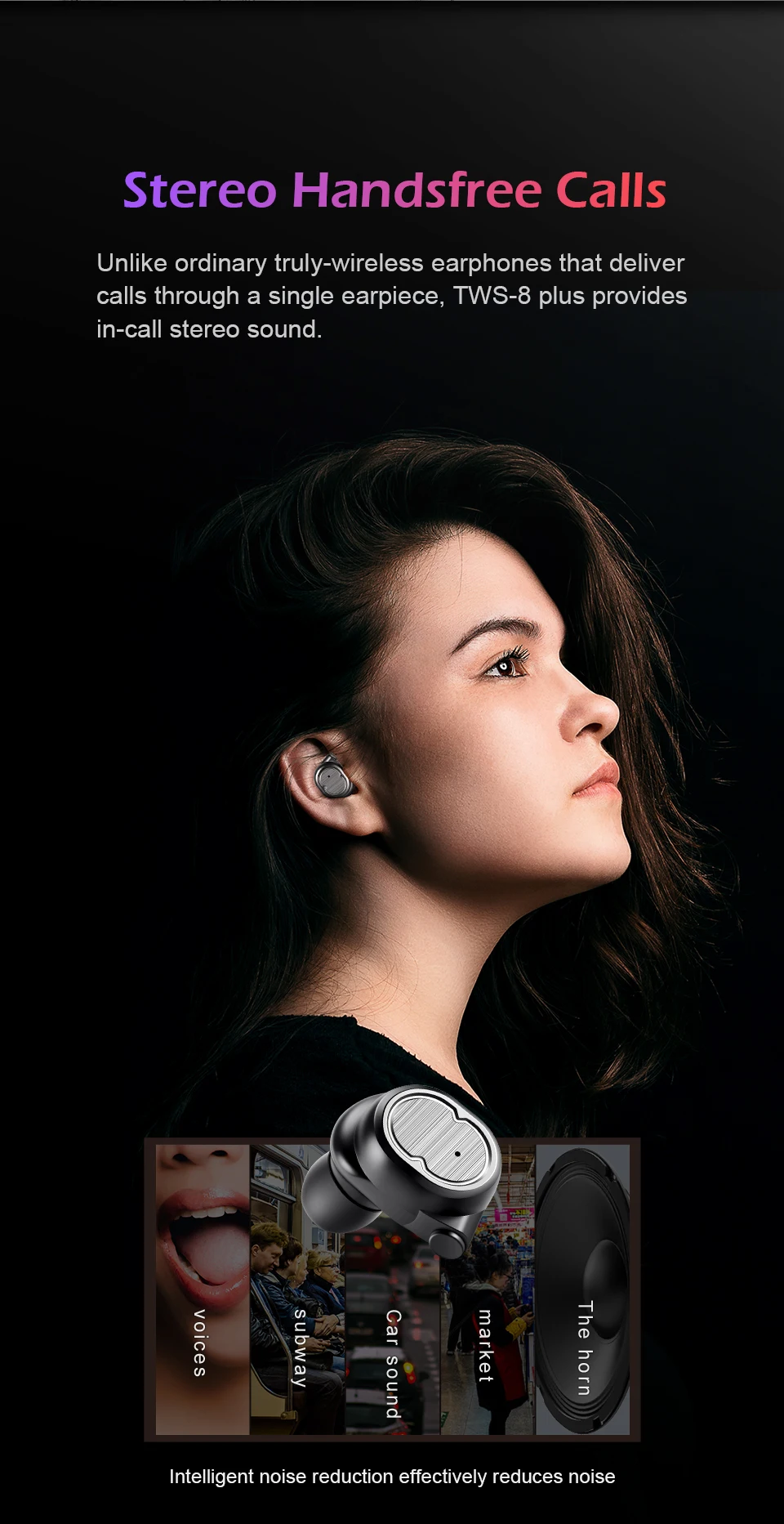 SANLEPUS Bluetooth наушники настоящие беспроводные наушники TWS 5,0 спортивные наушники стерео бас гарнитура шумоподавление для телефонов