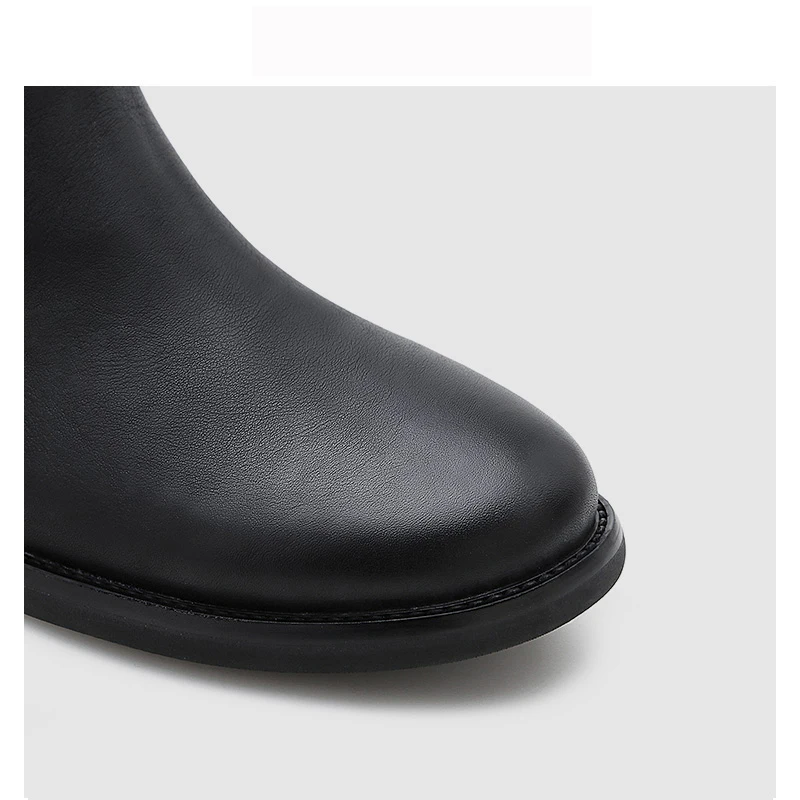 MYCOLEN Brand New Genuine Cow Leather Women'S Shoes Woman Comfort Boots Minimalist Design Leisure Winter Women | Обувь