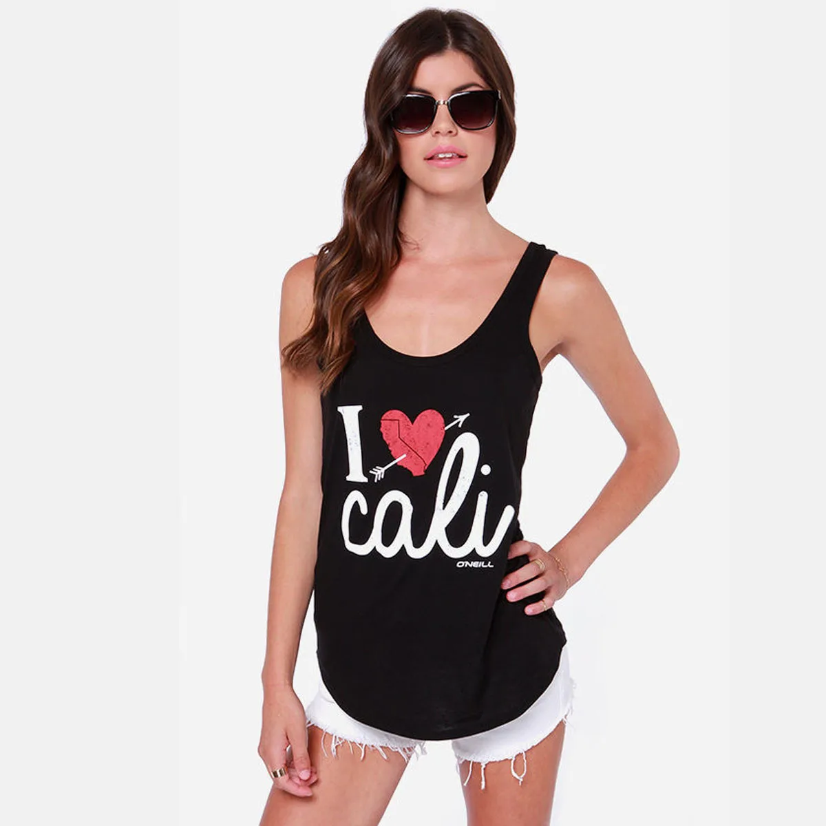 Небо женщины в I влюбленность калифорния стрелки узор Printedround подол действительно