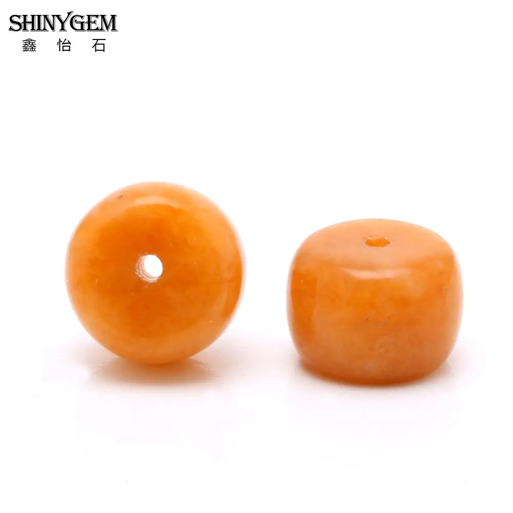 Бусины из желтого нефрита ShinyGem 7*9 мм оптовая продажа маленькие плоские круглые