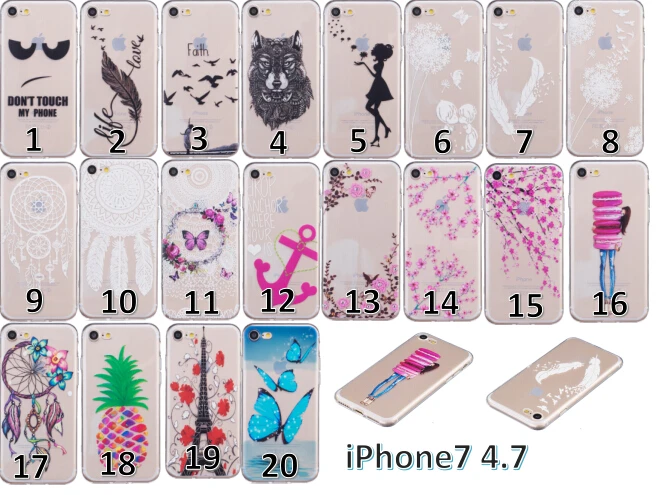 2016 Новый Чехол Для Apple iPhone 7 4.7 дюймов Облегчение ТПУ Мягкий Силиконовый Coque