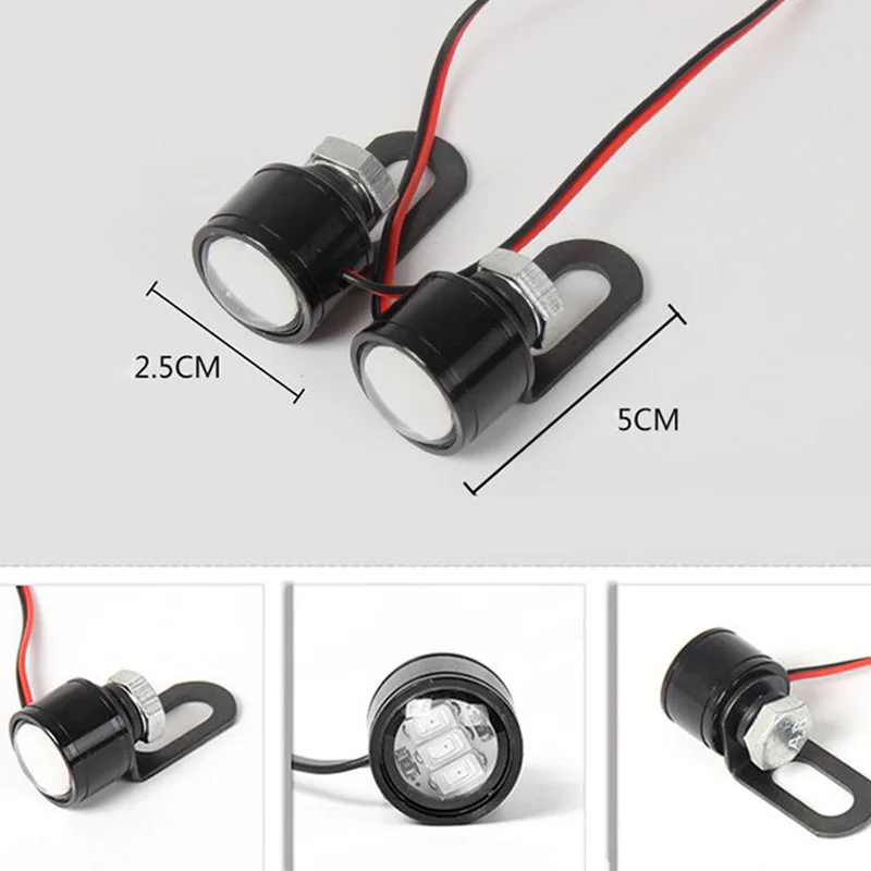 1 пара мотоцикл Точечный светильник со светло голубыми стеклами светодиодный