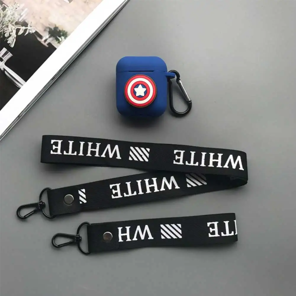 Силиконовый беспроводной чехол для наушников Marvel Super Hero, Bluetooth, защитный чехол для Airpods, аксессуары для Apple Airpods Char