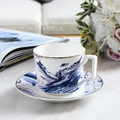 Кофейный чайник из костяного фарфора оригинальный чайный горшок фиолетовая