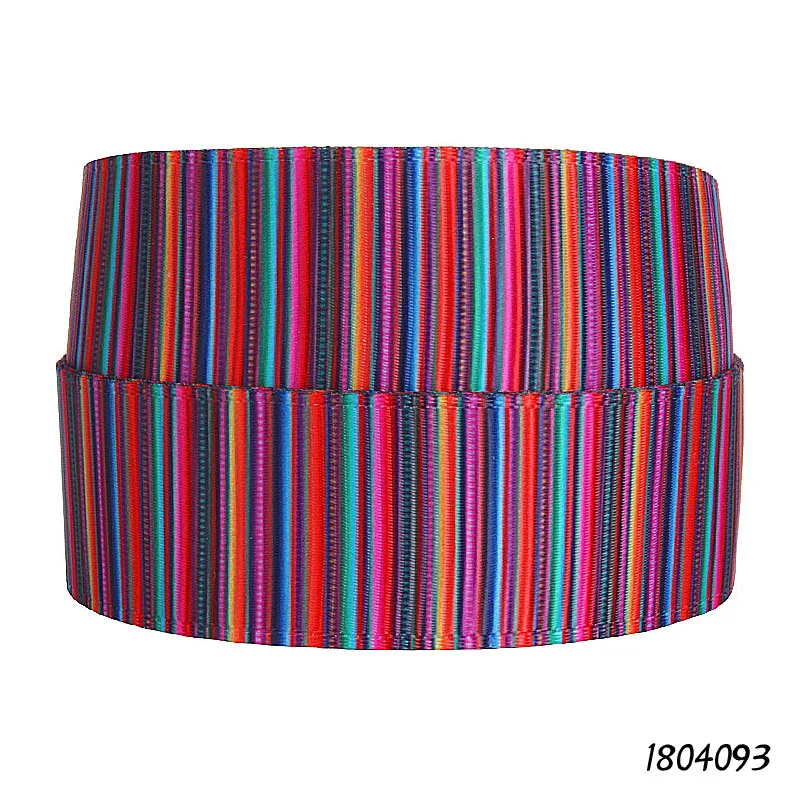 

FLRA Ribbon (50 yards/lot) Flora Ribbons rainbow colors ombre printed grosgrain ribbon for hair bows