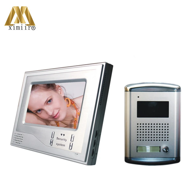 

Good Quality 7 inch Video Door Phone With Metal Outdoor Unit Night Version Adjustable Camera Villa intercom V7D-L