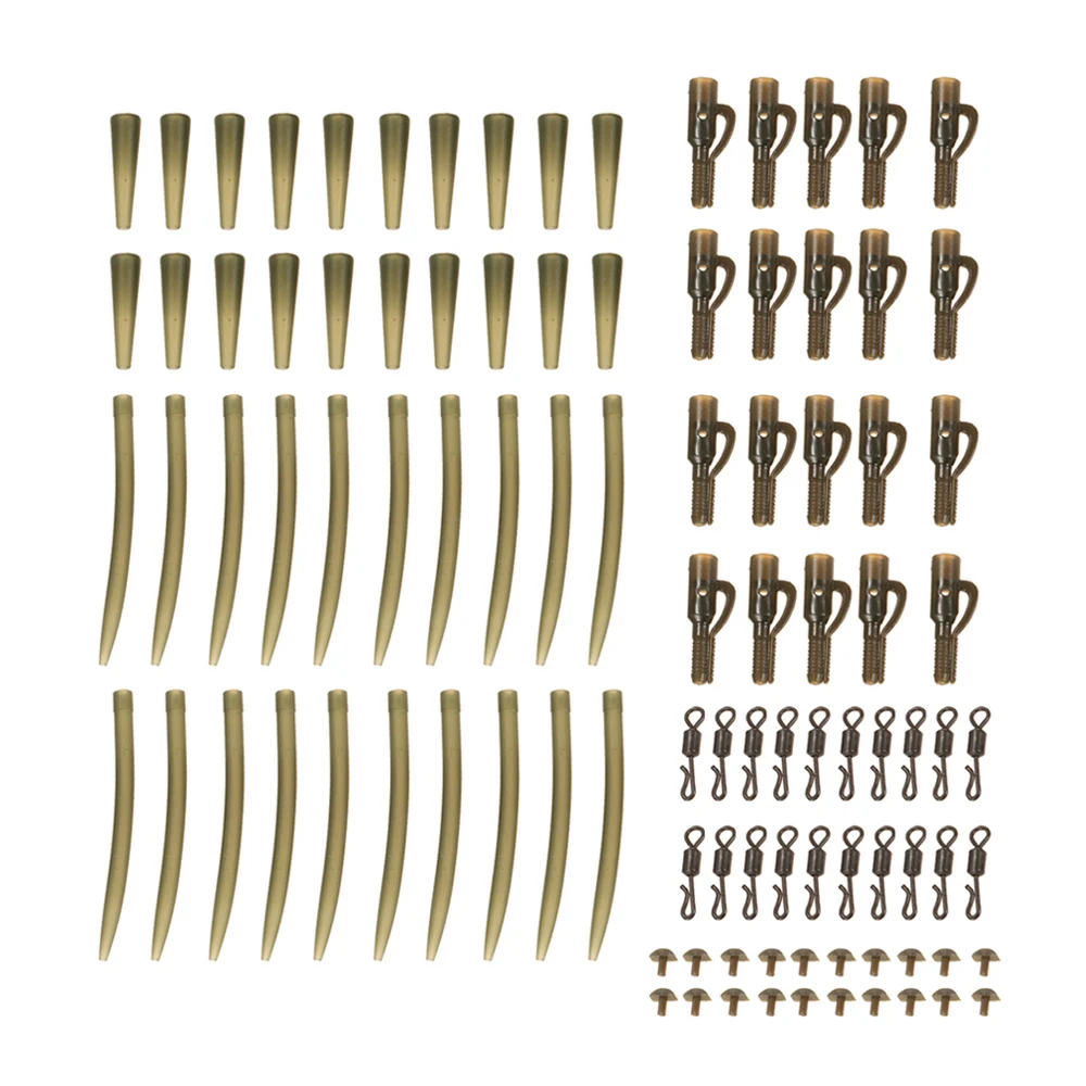 Lixada 100 шт. клеммы для карпа безопасные зажимы свинца с булавками резиновые трубки