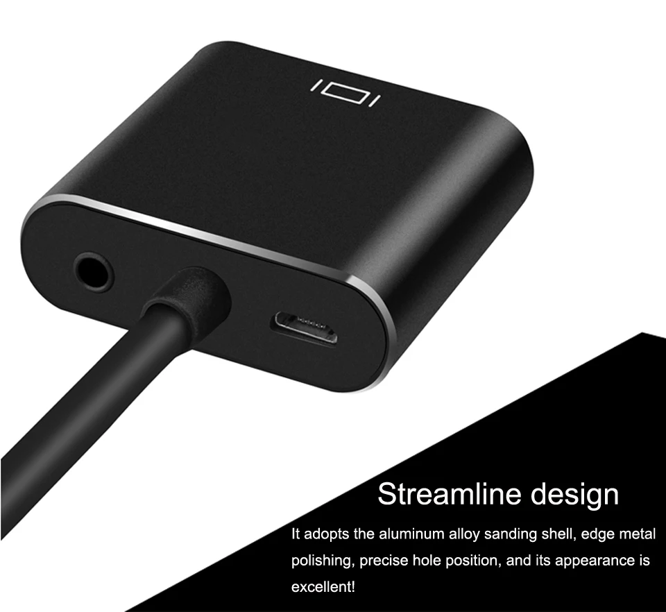 HDMI к VGA конвертер удлинитель hdmi vga адаптер для xiaomi tmall box 360 компьютер к HDTV проектор с 3,5 мм аудио USB кабель