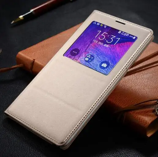 FGHGF для samsung Note 4 смарт-чехол с автоматическим режимом сна для телефона Galaxy Note4 N9100 N9108 Роскошный кожаный флип-чехол note4 покрытие чипа