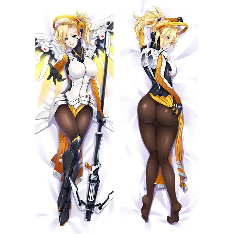 Аниме наручных часов Подушка Чехол OW милости Mei Tracer пикантные наволочки 3D двухсторонняя постельные принадлежности обниматься тела Чехол на заказ