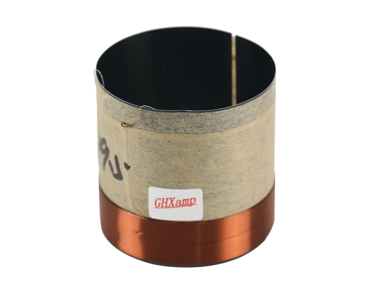 GHXAMP 49,5 Бас Звуковая катушка круглая медь 6.8OHM два слоя черный алюминий диаметр 49,5 мм НЧ динамик звуковая катушка аксессуары