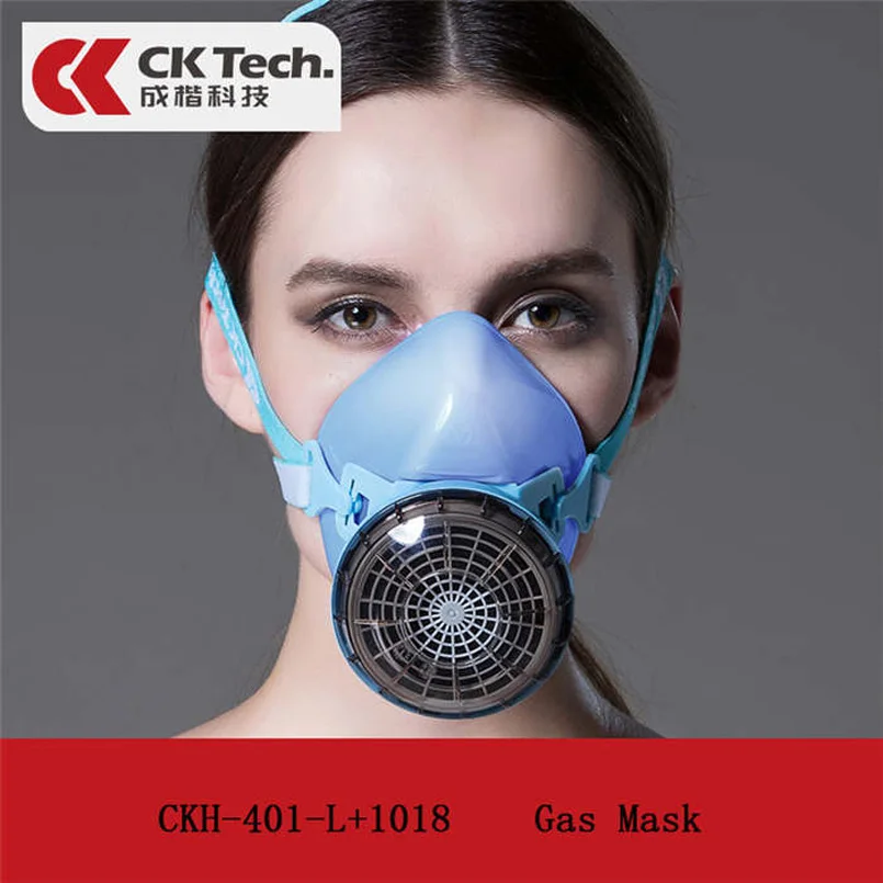 CK Tech. Силиконовая противогаз для лица, респиратор, краска, спрей, Химические органические фильтры, маски, Промышленная защитная маска