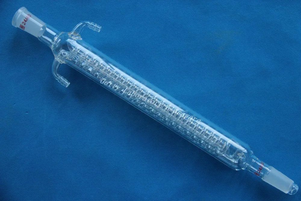 Конденсатор лабораторной катушки Reflux длина 400 мм соединение 24/40 шланга 10