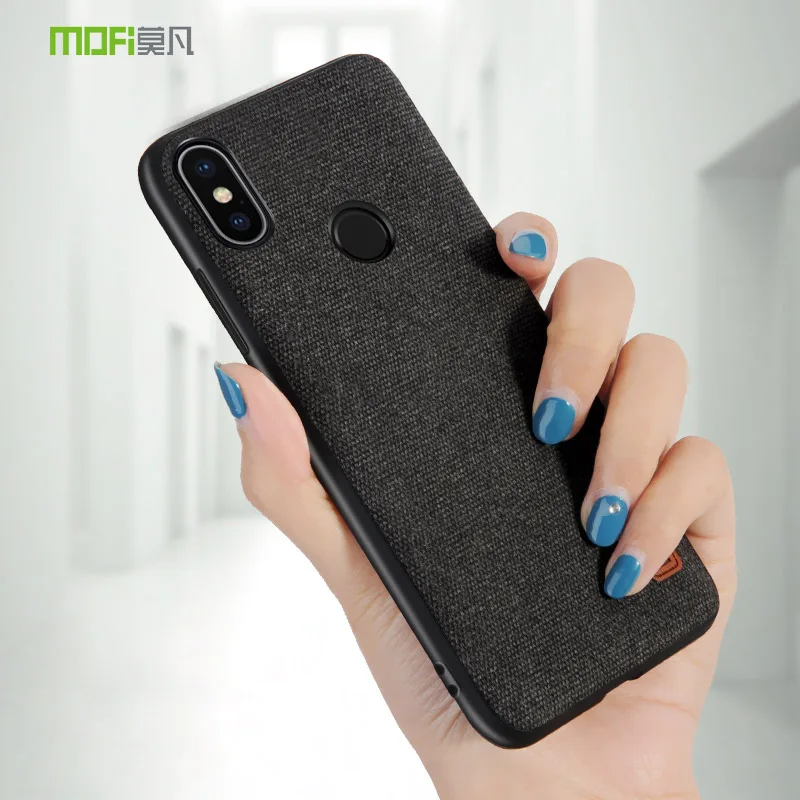 for xiaomi mi8 case cover MOFI For Xiaomi Mi8 explorer Back Fabrics Case mi 8 SE Soft Silicone edge Full Cover |