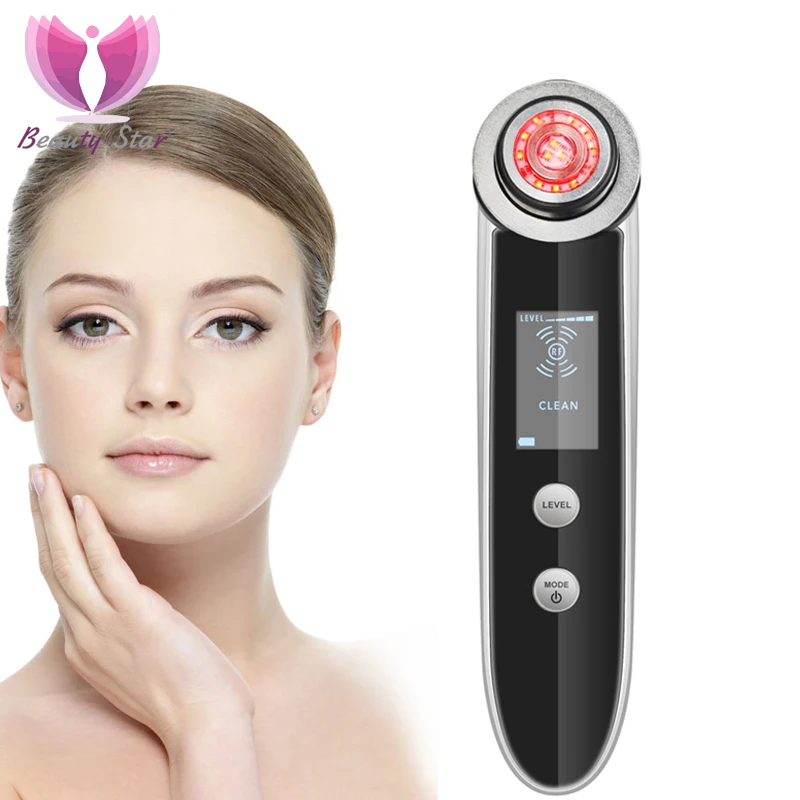 

Beauty Star RF радиочастотная машина для лифтинга кожи лица EMS светодиодный Фотон терапия подтяжка лица удаление морщин массажер для лица