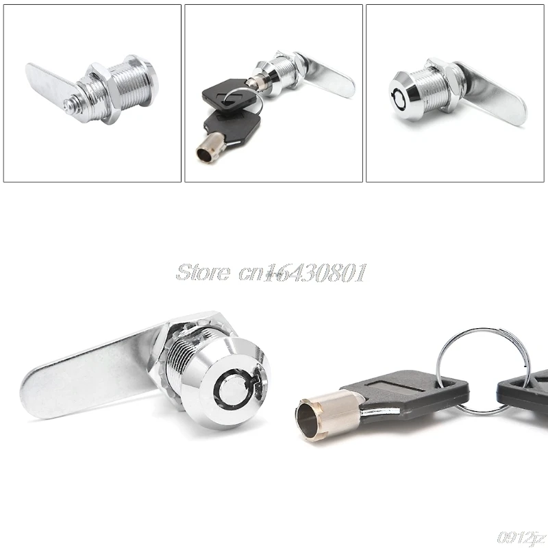 Ящик трубчатый Cam Lock для двери почтового ящика шкафа шкаф с 2 ключами 16-30 мм Прямая